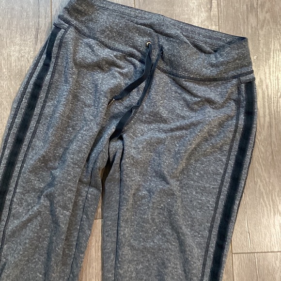 Athleta LAX Gray Jogger Sweat Pants Striped M - Picture 3 of 5